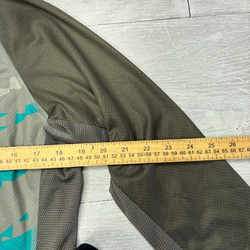 Yeti Beti Mountain Bike Jersey Womens XL Grey Teal 3/4 Sleeve MTB Cycling Top - Picture 6 of 8